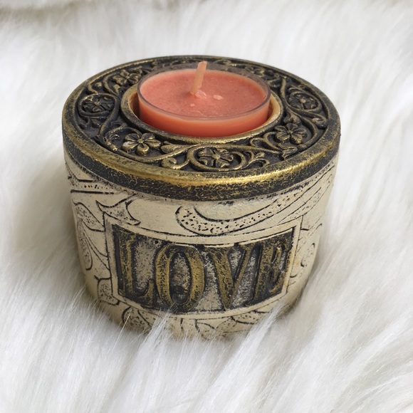 Other - Love 💕 votive candle 🕯 holder candlestick gold